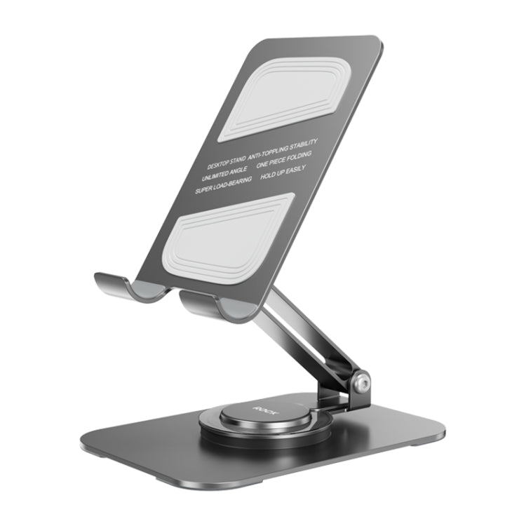 ROCK Desktop Rotating Metal Mobile Phone Holder(Grey) - Desktop Holder by ROCK | Online Shopping UK | buy2fix