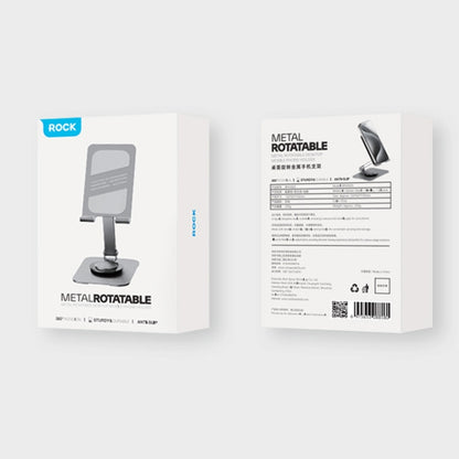 ROCK Desktop Rotating Metal Mobile Phone Holder(Grey) - Desktop Holder by ROCK | Online Shopping UK | buy2fix