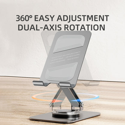 ROCK Desktop Rotating Metal Mobile Phone Holder(Grey) - Desktop Holder by ROCK | Online Shopping UK | buy2fix