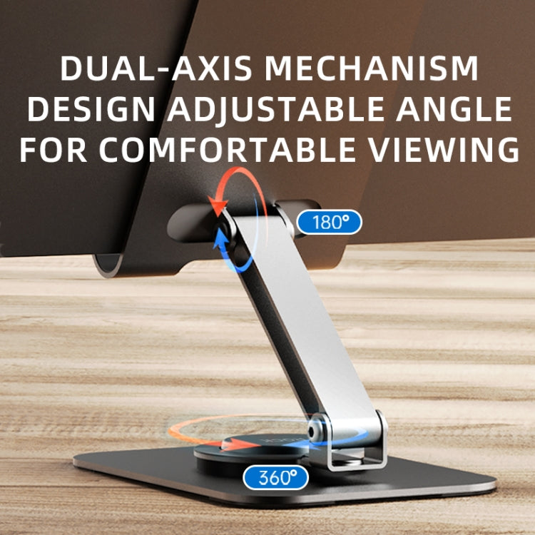 ROCK Desktop Rotating Metal Mobile Phone Holder(Grey) - Desktop Holder by ROCK | Online Shopping UK | buy2fix