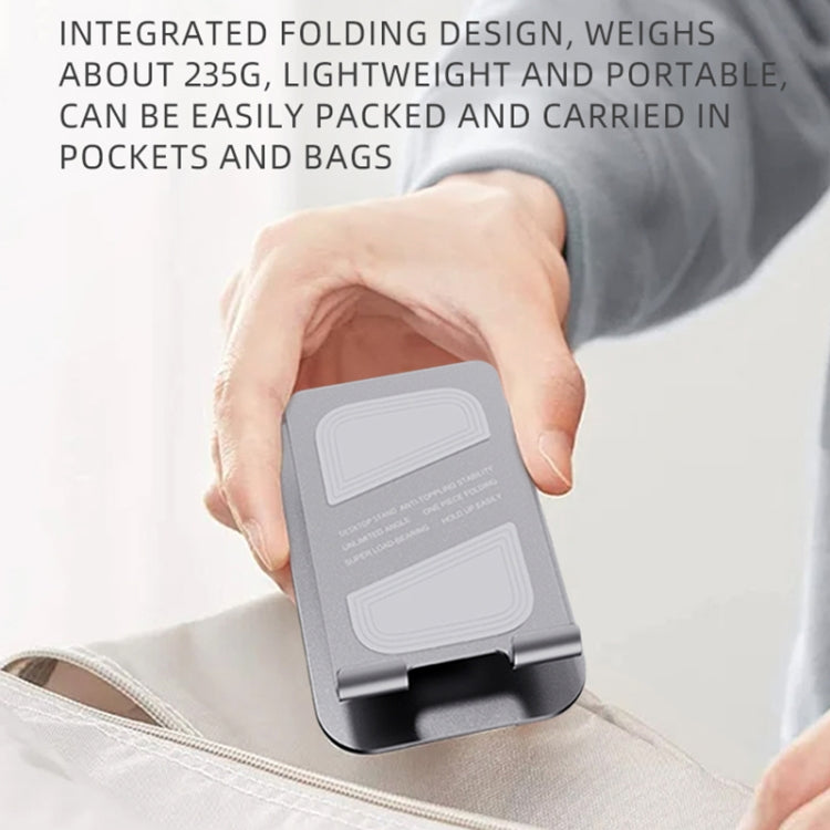 ROCK Desktop Rotating Metal Mobile Phone Holder(Grey) - Desktop Holder by ROCK | Online Shopping UK | buy2fix