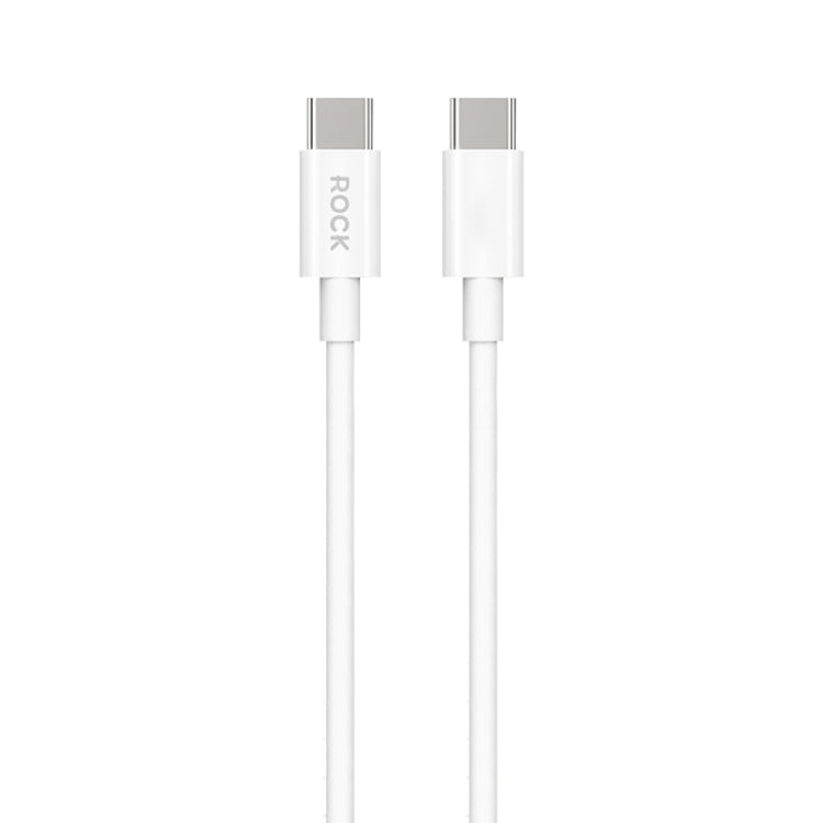 ROCK P8 Prime Series 1m USB-C / Type-C Fast Charging Data Cable, Interface:PD60W USB-C / Type-C(White) - USB-C & Type-C Cable by ROCK | Online Shopping UK | buy2fix
