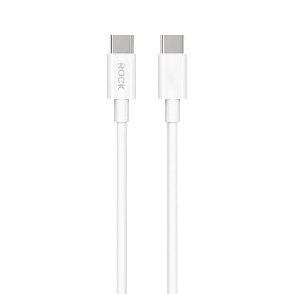ROCK P8 Prime Series 1m USB-C / Type-C Fast Charging Data Cable, Interface:PD60W USB-C / Type-C(White) - USB-C & Type-C Cable by ROCK | Online Shopping UK | buy2fix