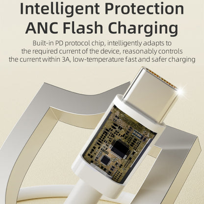 ROCK P8 Prime Series 1m USB-C / Type-C Fast Charging Data Cable, Interface:PD60W USB-C / Type-C(White) - USB-C & Type-C Cable by ROCK | Online Shopping UK | buy2fix