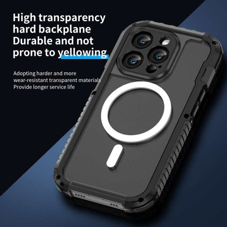 For iPhone 15 Pro Max MagSafe Shockproof Metal Phone Case(Silver) - iPhone 15 Pro Max Cases by buy2fix | Online Shopping UK | buy2fix