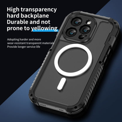 For iPhone 14 Pro Max MagSafe Shockproof Metal Phone Case(Silver) - iPhone 14 Pro Max Cases by buy2fix | Online Shopping UK | buy2fix