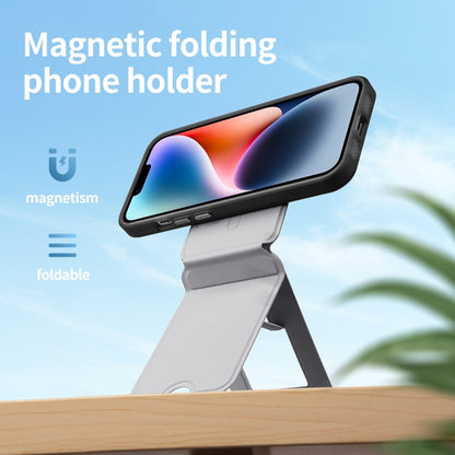 Magnetic Phone Desktop Folding Holder(Round Grey) - Desktop Holder by buy2fix | Online Shopping UK | buy2fix