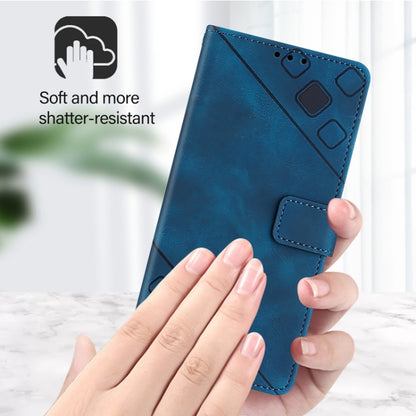 For Blackview Shark 8 Skin Feel Embossed Leather Phone Case(Blue) - More Brand by buy2fix | Online Shopping UK | buy2fix