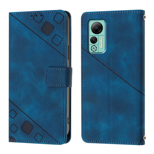 For Ulefone Note 14 Skin Feel Embossed Leather Phone Case(Blue) by buy2fix
