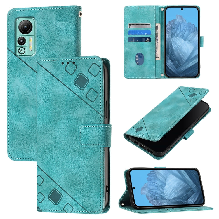 For Ulefone Note 14 Skin Feel Embossed Leather Phone Case(Green) by buy2fix