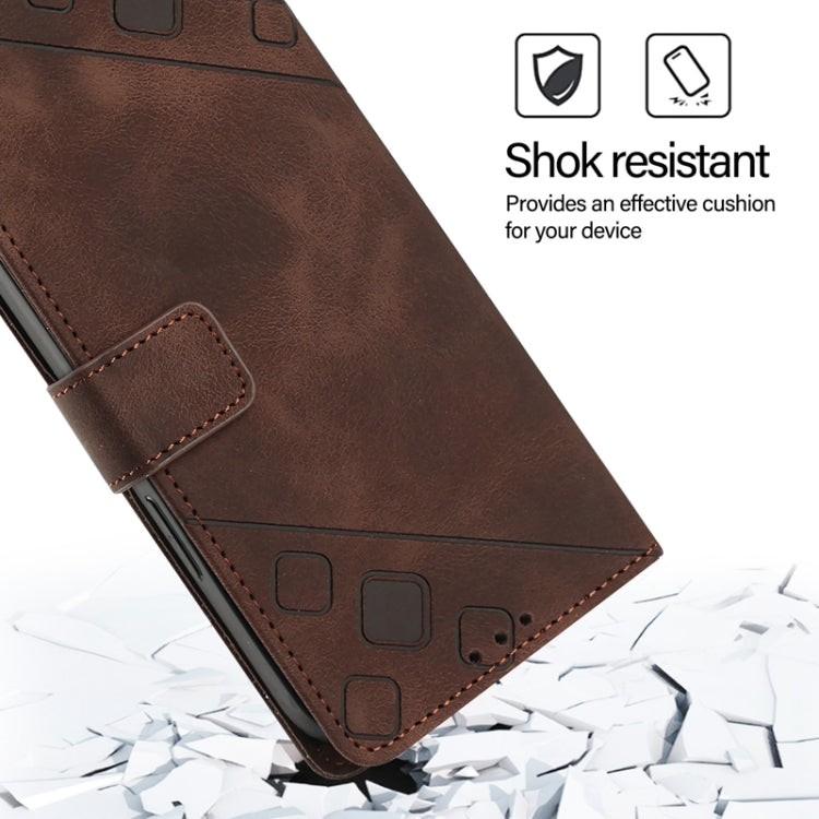 For Ulefone Note 14 Skin Feel Embossed Leather Phone Case(Brown) by buy2fix