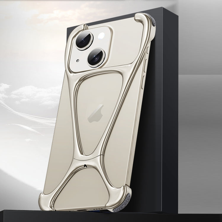 For iPhone 15 Hercules Zinc Alloy Borderless Metal Phone Case(Titanium Grey) - iPhone 15 Cases by buy2fix | Online Shopping UK | buy2fix