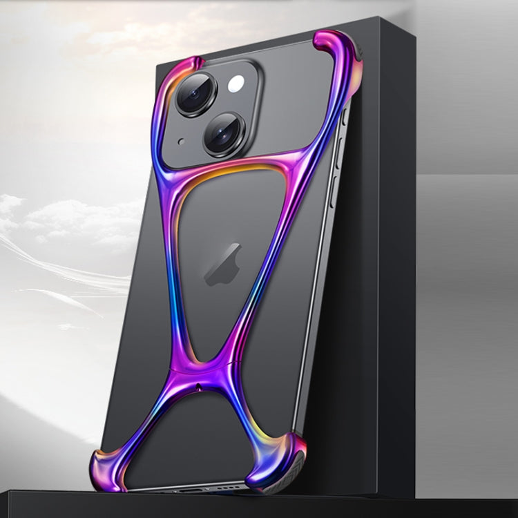 For iPhone 14 / 13 Hercules Zinc Alloy Borderless Metal Phone Case(Colorful) - iPhone 14 Cases by buy2fix | Online Shopping UK | buy2fix