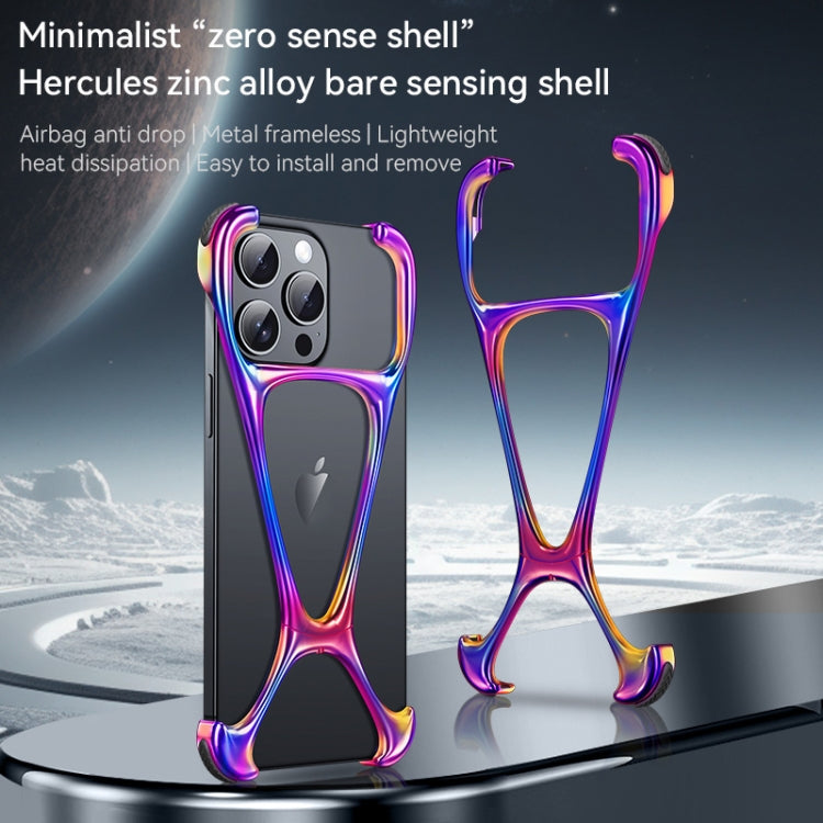 For iPhone 14 / 13 Hercules Zinc Alloy Borderless Metal Phone Case(Colorful) - iPhone 14 Cases by buy2fix | Online Shopping UK | buy2fix