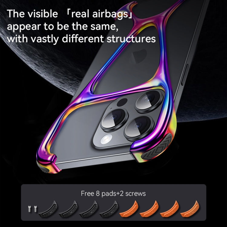 For iPhone 14 / 13 Hercules Zinc Alloy Borderless Metal Phone Case(Matt Silve) - iPhone 14 Cases by buy2fix | Online Shopping UK | buy2fix
