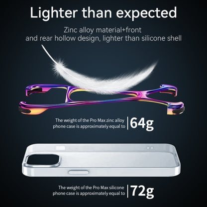 For iPhone 14 Pro Hercules Zinc Alloy Borderless Metal Phone Case(Bright Silver) - iPhone 14 Pro Cases by buy2fix | Online Shopping UK | buy2fix