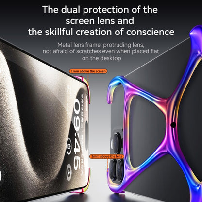 For iPhone 14 Pro Max Hercules Zinc Alloy Borderless Metal Phone Case(Bright Silver) - iPhone 14 Pro Max Cases by buy2fix | Online Shopping UK | buy2fix