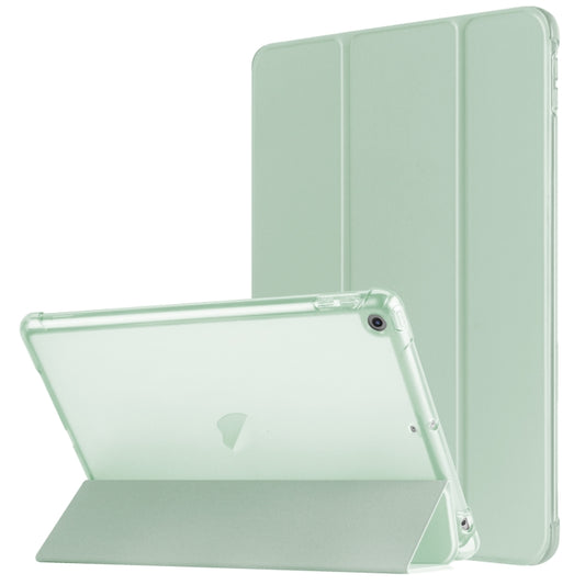 For iPad 10.2 2021 / 2020 / 2019 Tri-fold Holder TPU Cover Frosted Leather Smart Tablet Case withh Pen Slot(Matcha Green) - iPad 10.2 Cases by buy2fix | Online Shopping UK | buy2fix