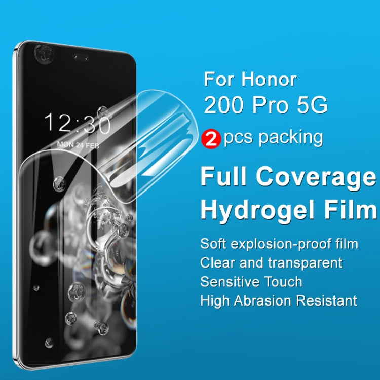 For Honor 200 Pro 2pcs/Set imak Curved Full Screen Hydrogel Film Protector - Honor Tempered Glass by imak | Online Shopping UK | buy2fix