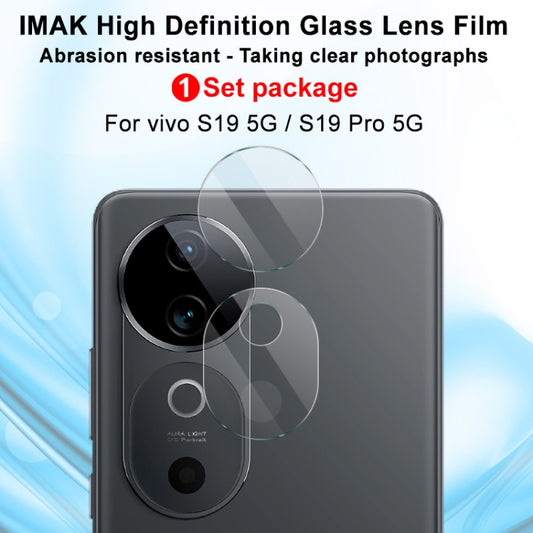 For vivo S19 5G / S19 Pro 5G 2pcs/Set imak HD Glass Rear Camera Lens Film by imak