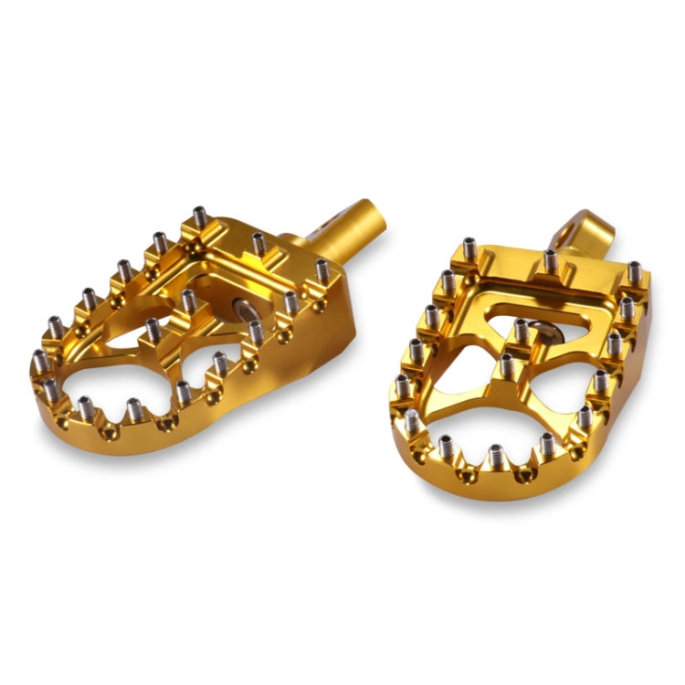 Motorcycle Modification Pedal Set Wide Fat Footpegs Foot Pegs for Harley (Gold) by buy2fix