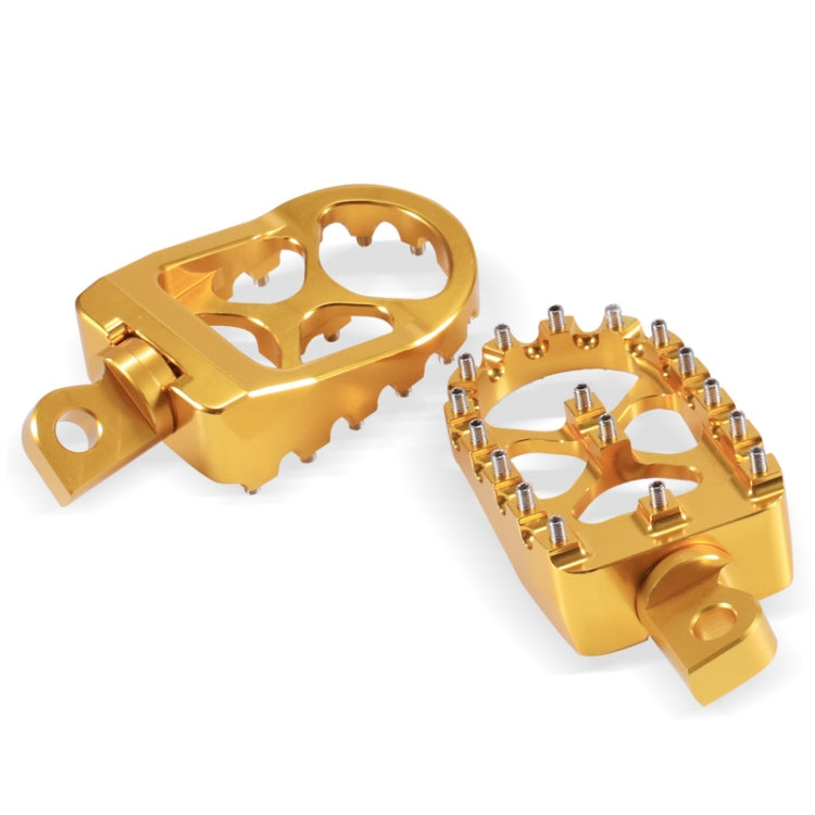 Motorcycle Modification Pedal Set Wide Fat Footpegs Foot Pegs for Harley (Gold) by buy2fix