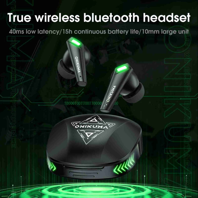 ONIKUMA T308 TWS Wireless Bluetooth 5.3 Earphone with Mic(Black) - TWS Earphone by ONIKUMA | Online Shopping UK | buy2fix