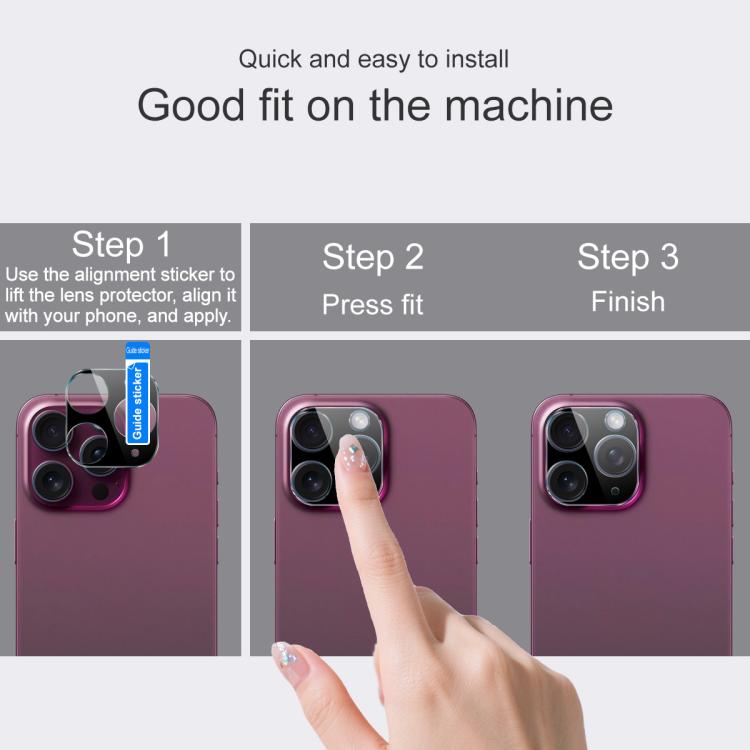 For iPhone 17 Air imak High Definition Integrated Glass Lens Film Black Version - iPhone 17 Air Tempered Glass by imak | Online Shopping UK | buy2fix