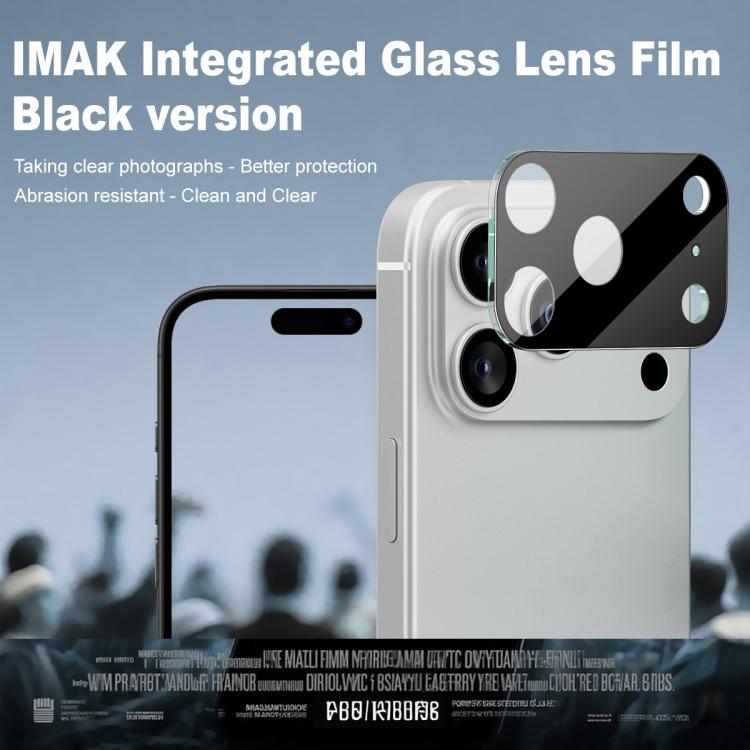For iPhone 17 Pro Max imak High Definition Integrated Glass Lens Film Black Version - iPhone 17 Pro Max Tempered Glass by imak | Online Shopping UK | buy2fix
