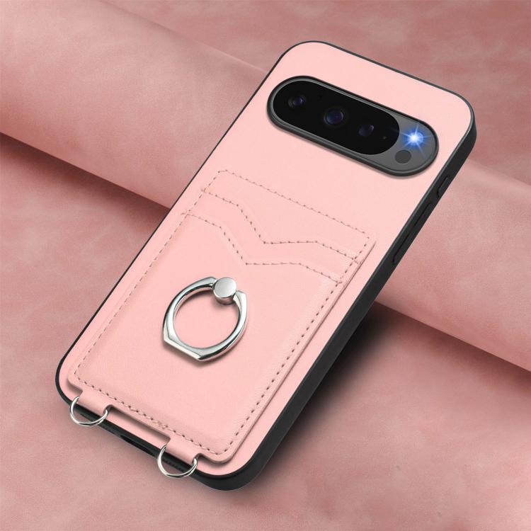 For Google Pixel 10 Pro XL R20 Ring Card Holder Phone Case(Pink) - Google Cases by buy2fix | Online Shopping UK | buy2fix