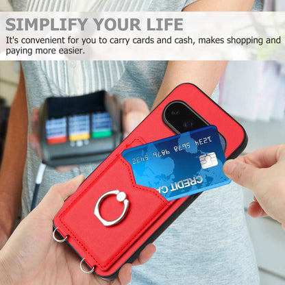 For Google Pixel 10 Pro XL R20 Ring Card Holder Phone Case(Red) - Google Cases by buy2fix | Online Shopping UK | buy2fix