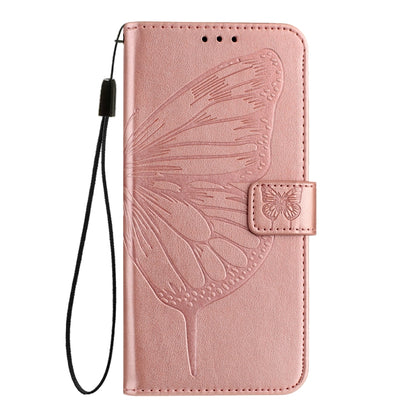 For Blackview Color 8 Embossed Butterfly Leather Phone Case(Rose Gold) - More Brand by buy2fix | Online Shopping UK | buy2fix