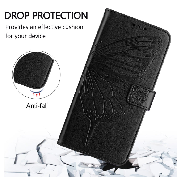 For Ulefone Note 14 Embossed Butterfly Leather Phone Case(Black) by buy2fix