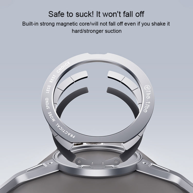 For iPhone 16 Pro Max Aluminum Alloy Frameless 360-Degree Rotating Phone Case(Grey) - iPhone 16 Pro Max Cases by buy2fix | Online Shopping UK | buy2fix