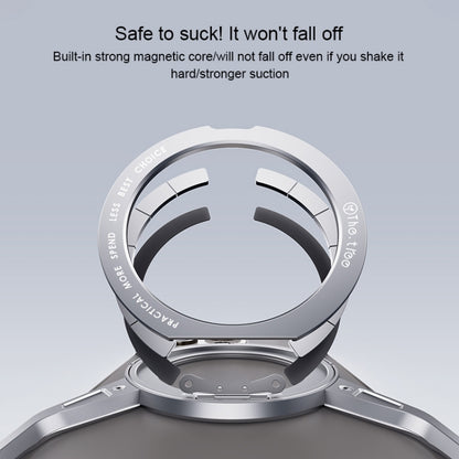 For iPhone 16 Pro Max Aluminum Alloy Frameless 360-Degree Rotating Phone Case(Grey) - iPhone 16 Pro Max Cases by buy2fix | Online Shopping UK | buy2fix