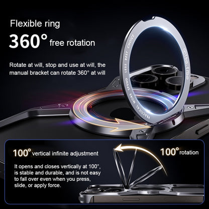 For iPhone 16 Pro Max Aluminum Alloy Frameless 360-Degree Rotating Phone Case(Silver) - iPhone 16 Pro Max Cases by buy2fix | Online Shopping UK | buy2fix