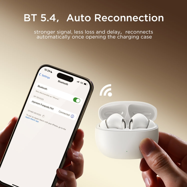 JOYROOM JR-FN1 Funpods Series True Wireless Bluetooth Earphone(White) - TWS Earphone by JOYROOM | Online Shopping UK | buy2fix