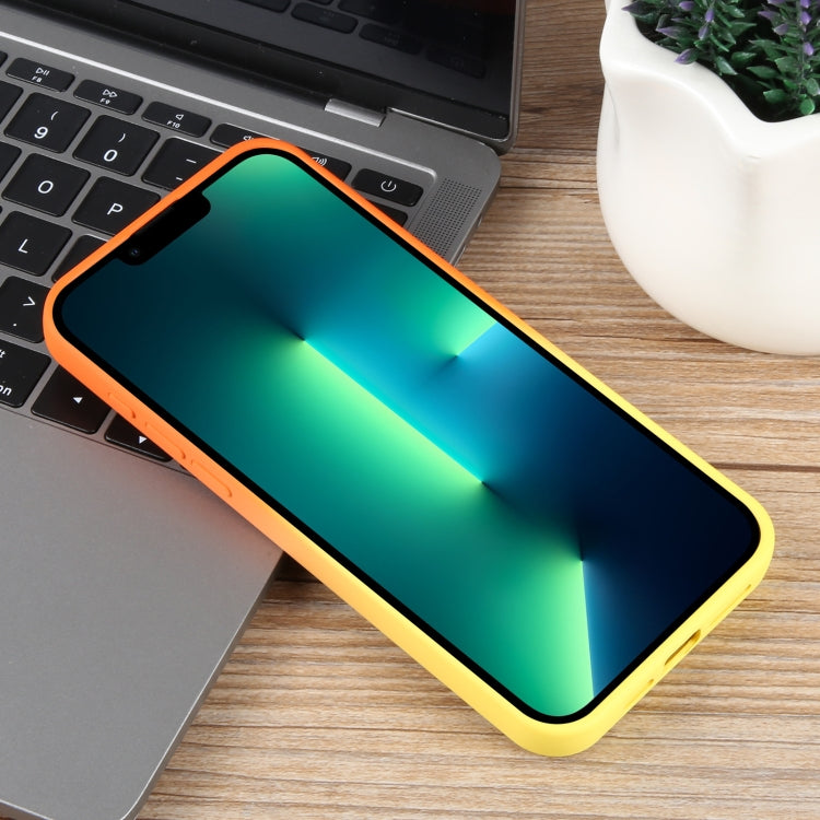 For iPhone 13 Pro Gradient Color Honeycomb Aromatherapy MagSafe Phone Case(Orange Yellow) - iPhone 13 Pro Cases by buy2fix | Online Shopping UK | buy2fix