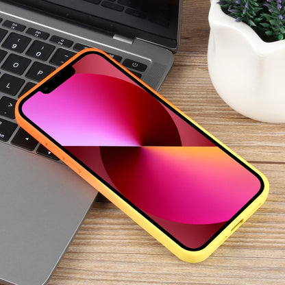 For iPhone 13 Gradient Color Honeycomb Aromatherapy MagSafe Phone Case(Orange Yellow) by buy2fix