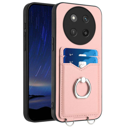 For Honor X60 Pro / X9c / Magic7 Lite R20 Ring Card Holder Phone Case(Pink)