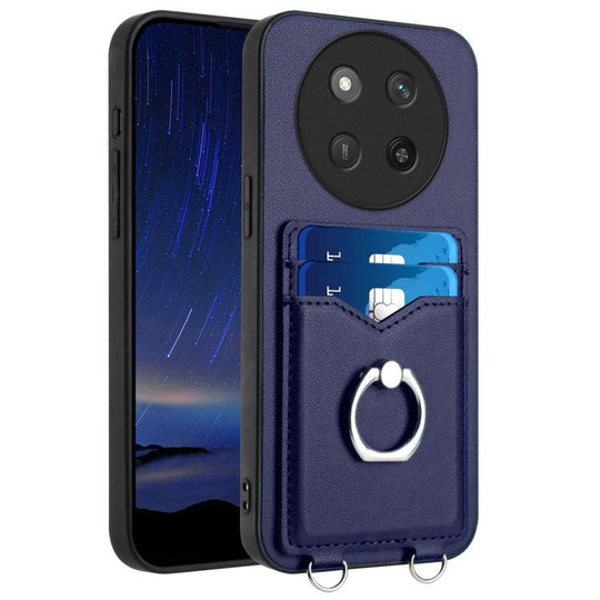 For Honor X60 Pro / X9c / Magic7 Lite R20 Ring Card Holder Phone Case(Blue)