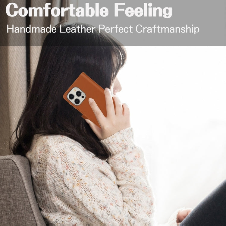 For iPhone 14 Pro Max YM016 Rhombic Zipper Card Wallet Leather Phone Case with Lanyard(Brown) - iPhone 14 Pro Max Cases by buy2fix | Online Shopping UK | buy2fix