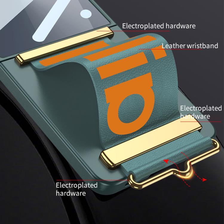 For Samsung Galaxy Z Flip7 5G GKK Integrated Ultra-thin Wristband Holder Phone Case(Green) - Galaxy Z Flip7 5G Cases by GKK | Online Shopping UK | buy2fix