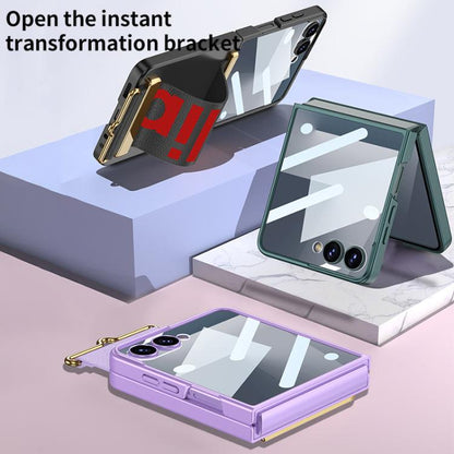 For Samsung Galaxy Z Flip7 5G GKK Integrated Ultra-thin Wristband Holder Phone Case(Silver) - Galaxy Z Flip7 5G Cases by GKK | Online Shopping UK | buy2fix