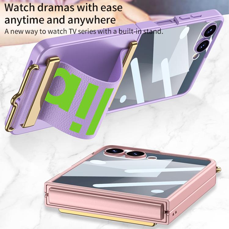 For Samsung Galaxy Z Flip7 5G GKK Integrated Ultra-thin Wristband Holder Phone Case(Silver) - Galaxy Z Flip7 5G Cases by GKK | Online Shopping UK | buy2fix