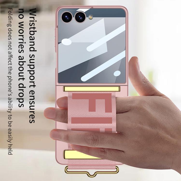 For Samsung Galaxy Z Flip7 5G GKK Integrated Ultra-thin Wristband Holder Phone Case(Silver) - Galaxy Z Flip7 5G Cases by GKK | Online Shopping UK | buy2fix