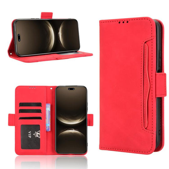 For Huawei nova 14 Pro 5G Skin Feel Calf Texture Card Slots Leather Phone Case(Red)