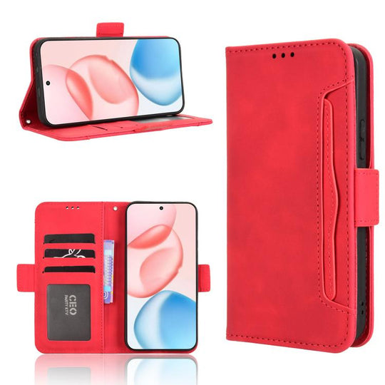 For Honor 400 Global 156.5mm Skin Feel Calf Texture Card Slots Leather Phone Case(Red)