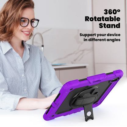 For iPad Air 11 2024 Silicone Hybrid PC Tablet Case with Shoulder Strap(Purple) - iPad Air 11 2024 Cases by buy2fix | Online Shopping UK | buy2fix