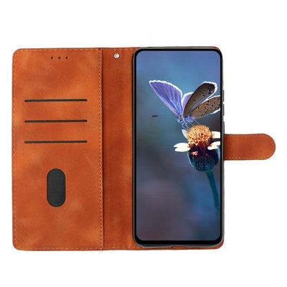 For iPhone 16e Cherry Blossom Butterfly Skin Feel Embossed PU Phone Case(Brown) - iPhone 16e Cases by buy2fix | Online Shopping UK | buy2fix